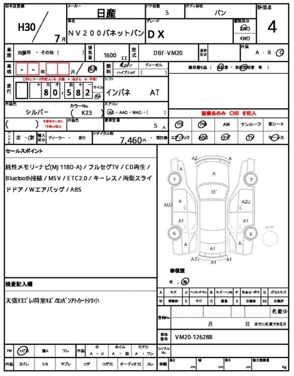 Ref:AUX-19736077 NISSAN NV200 VANETTE VAN 2018 - Image 11