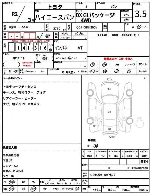 Ref:AUX-19758772 TOYOTA HIACE VAN 2020 - Image 5