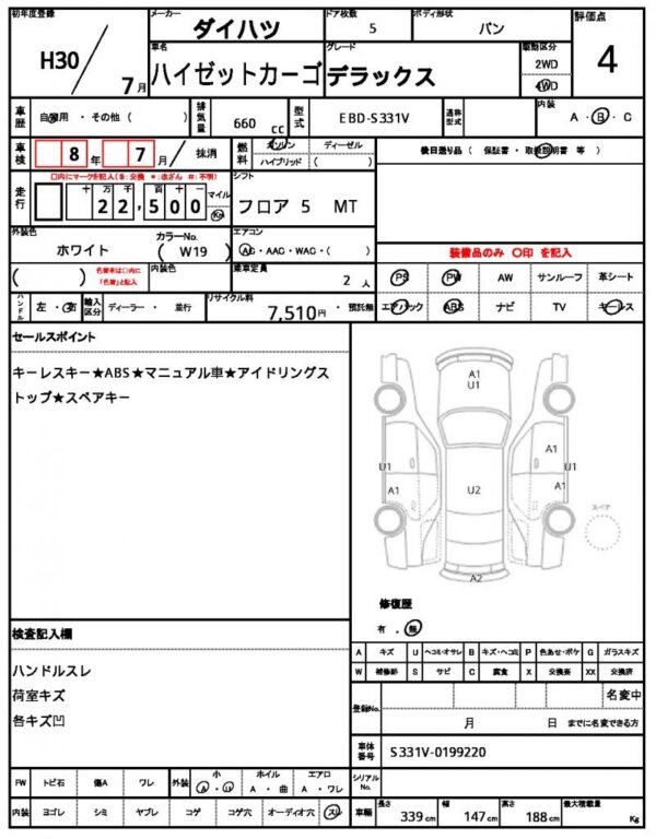 Ref:AUX-19791125 DAIHATSU HIJET CARGO 2018 - Image 21