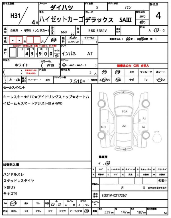 Ref:AUX-19806753 DAIHATSU HIJET CARGO 2019 - Image 21