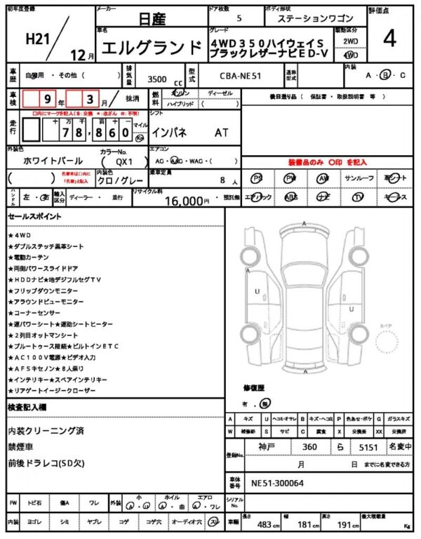 Ref:AUX-19829941 NISSAN ELGRAND 2009 - Image 21