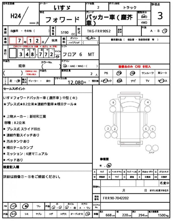 Ref:AUX-19845806 ISUZU FORWARD 2012 - Image 21