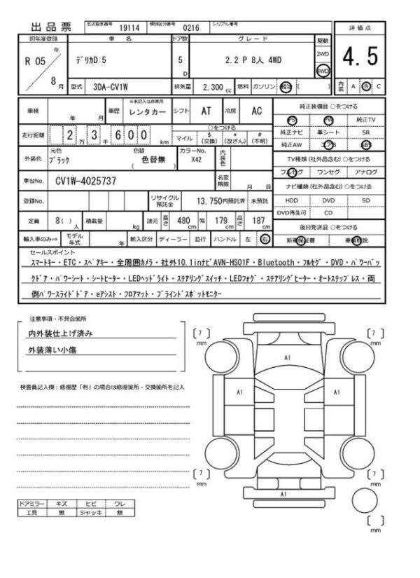 Ref:AUX-19869925 MITSUBISHI DELICA D:5 2023 - Image 21