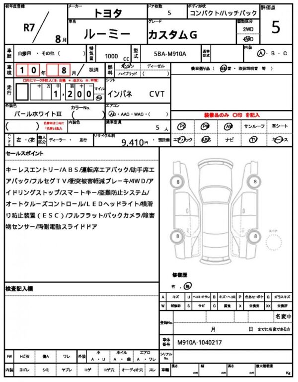 Ref:AUX-19894689 TOYOTA ROOMY 2025 - Image 19