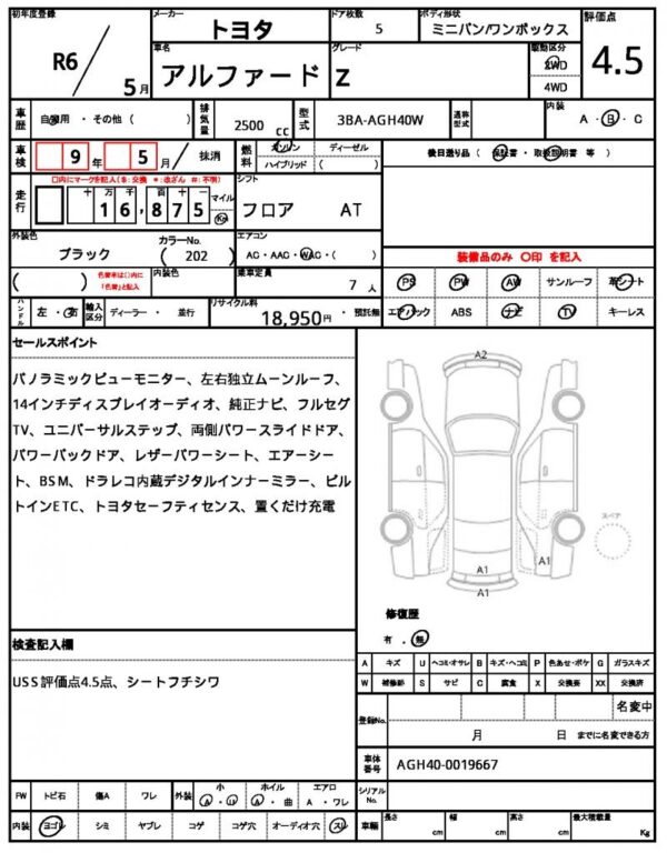 Ref:AUX-19902179 TOYOTA ALPHARD 2024 - Image 7