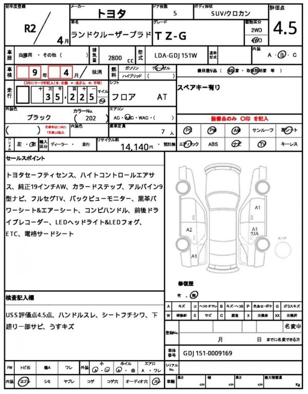 Ref:AUX-19902346 TOYOTA LAND CRUISER PRADO 2020 - Image 7