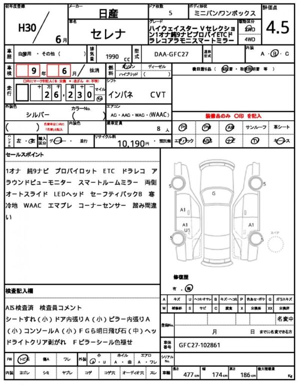 Ref:AUX-19914384 NISSAN SERENA 2018 - Image 21