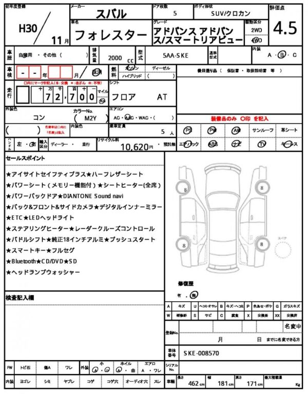 Ref:AUX-19929303 SUBARU FORESTER 2018 - Image 21