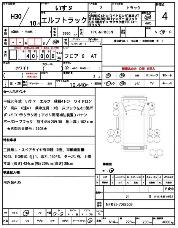Ref:AUX-19949432 ISUZU ELF TRUCK 2018 - Image 21