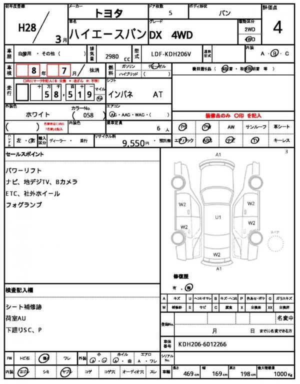 Ref:AUX-19949819 TOYOTA HIACE VAN 2016 - Image 5