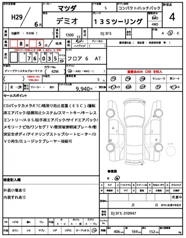 Ref:AUX-19956805 MAZDA DEMIO 2017 - Image 21