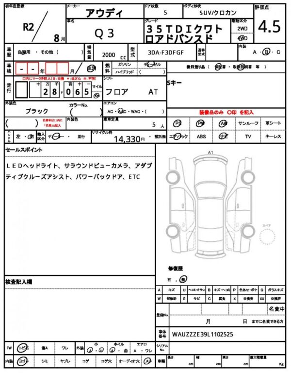 Ref:AUX-19961259 AUDI Q3 2020 - Image 7