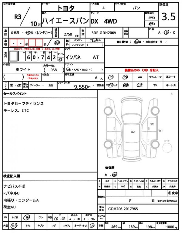 Ref:AUX-19992365 TOYOTA HIACE VAN 2021 - Image 5