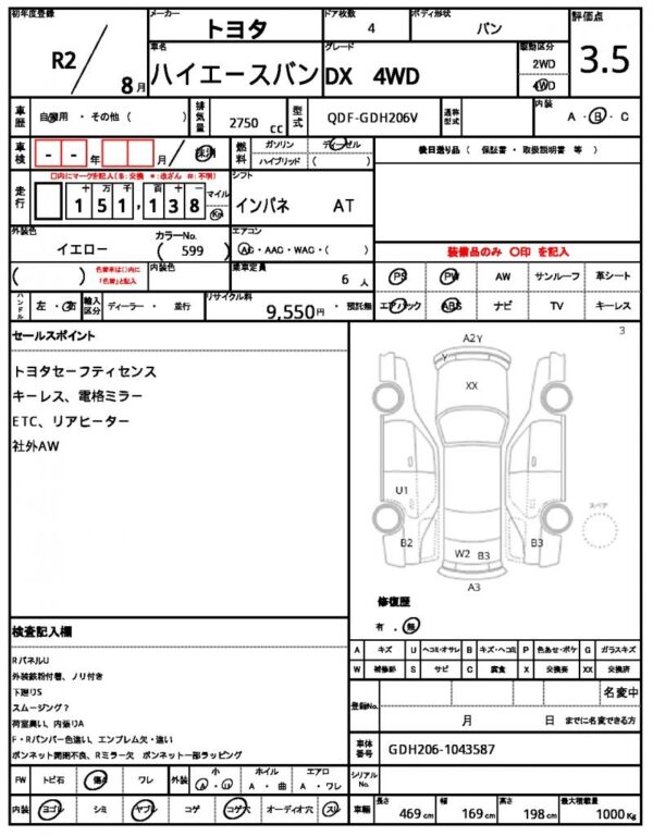 Ref:AUX-19992697 TOYOTA HIACE VAN 2020 - Image 5