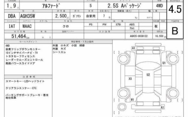 Ref:AUX-19992748 TOYOTA ALPHARD 2019 - Image 6