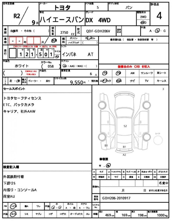 Ref:AUX-19992818 TOYOTA HIACE VAN 2020 - Image 5