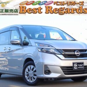 2016 Nissan Serena silver hybrid used car Japan export