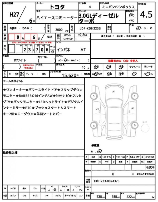 Ref:AUX-20014653 TOYOTA HIACE COMMUTER 2015 - Image 21