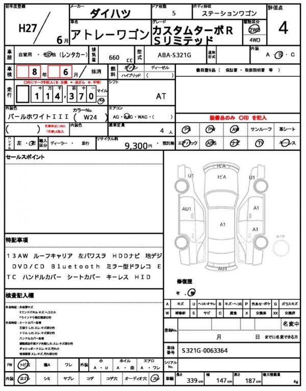Ref:AUX-20070936 DAIHATSU ATRAI WAGON 2015 - Image 21