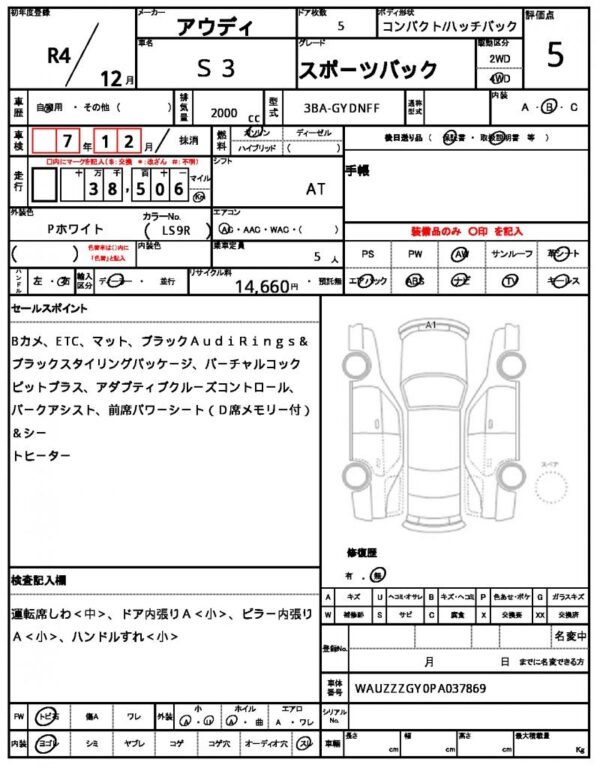 Ref:AUX-20071482 AUDI S3 2022 - Image 7