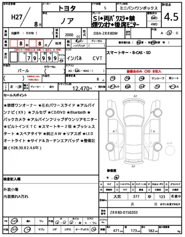 Ref:AUX-20071643 TOYOTA NOAH 2015 - Image 21