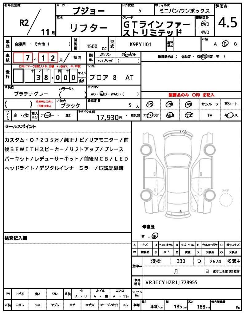 Ref:AUX-20093642 PEUGEOT RIFTER 2020 - Image 21