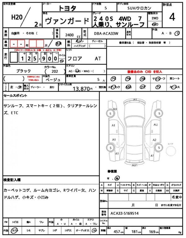 Ref:AUX-20097553 TOYOTA VANGUARD 2008 - Image 21