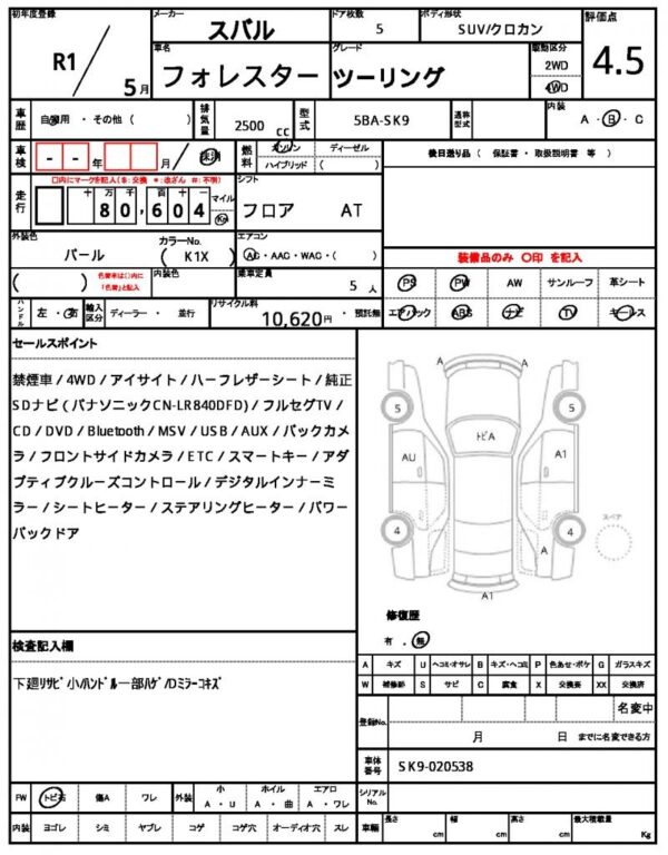 Ref:AUX-20119959 SUBARU FORESTER 2019 - Image 21