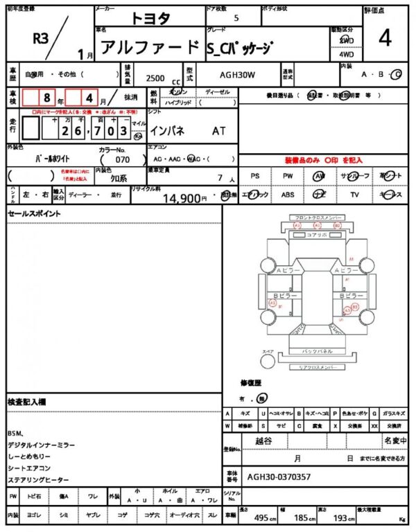 Ref:AUX-20124016 TOYOTA ALPHARD 2021 - Image 21