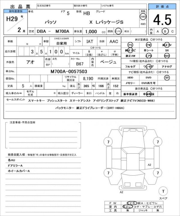 Ref:AUX-20125164 TOYOTA PASSO 2017 - Image 21