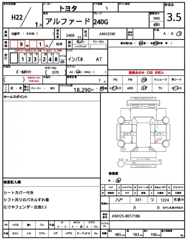 Ref:AUX-20140758 TOYOTA ALPHARD 2010 - Image 20