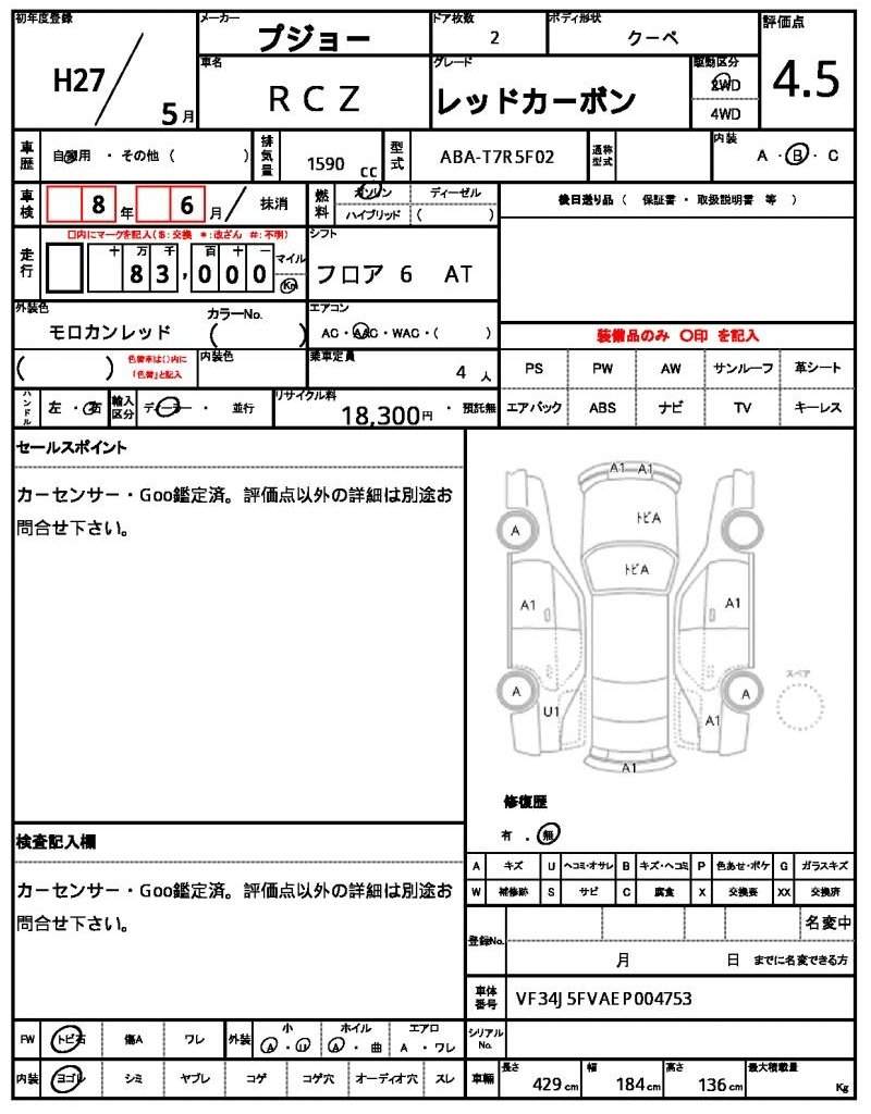 Ref:AUX-20142461 PEUGEOT RCZ 2015 - Image 21