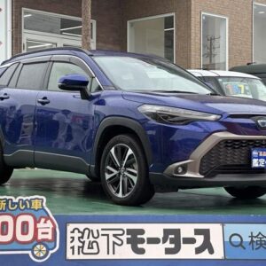 2022 Toyota Corolla Cross blue hybrid used car Japan export