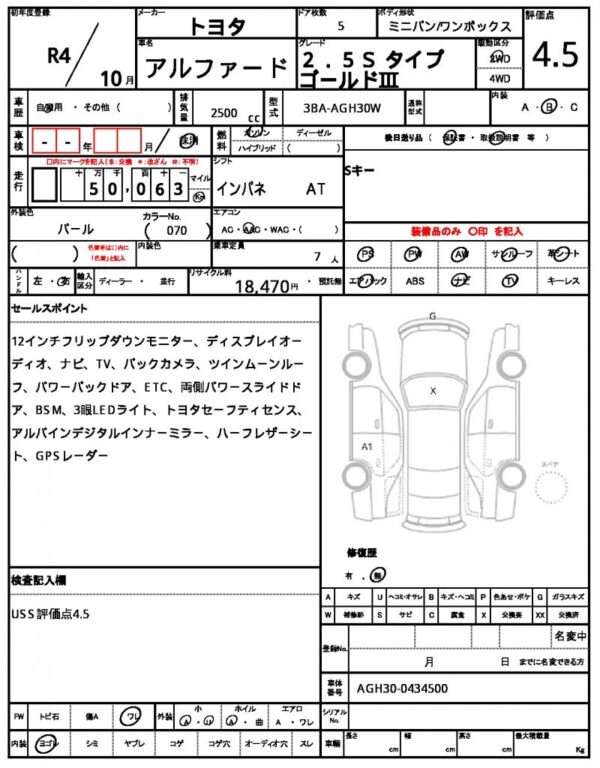 Ref:AUX-20146484 TOYOTA ALPHARD 2022 - Image 7