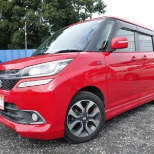 2016 Suzuki Solio red hybrid used car Japan export
