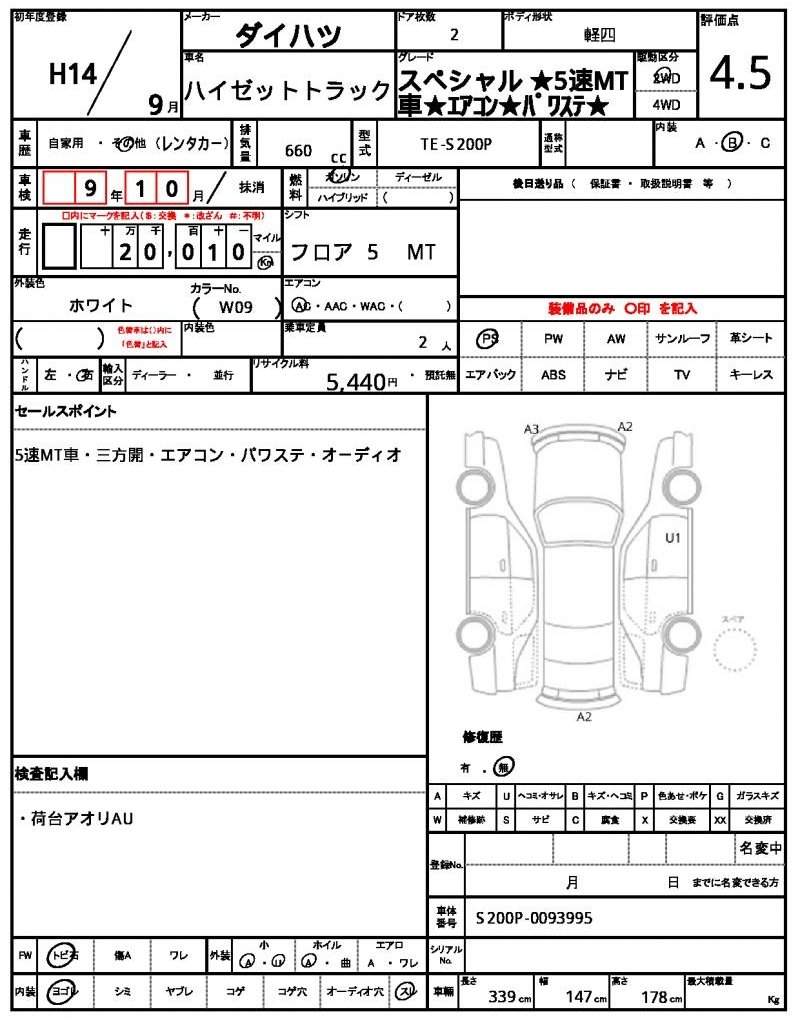 Ref:AUX-20181338 DAIHATSU HIJET TRUCK 2002 - Image 21