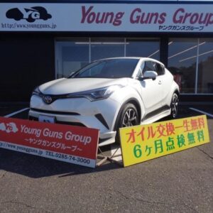 2018 Toyota C-Hr white hybrid used car Japan export