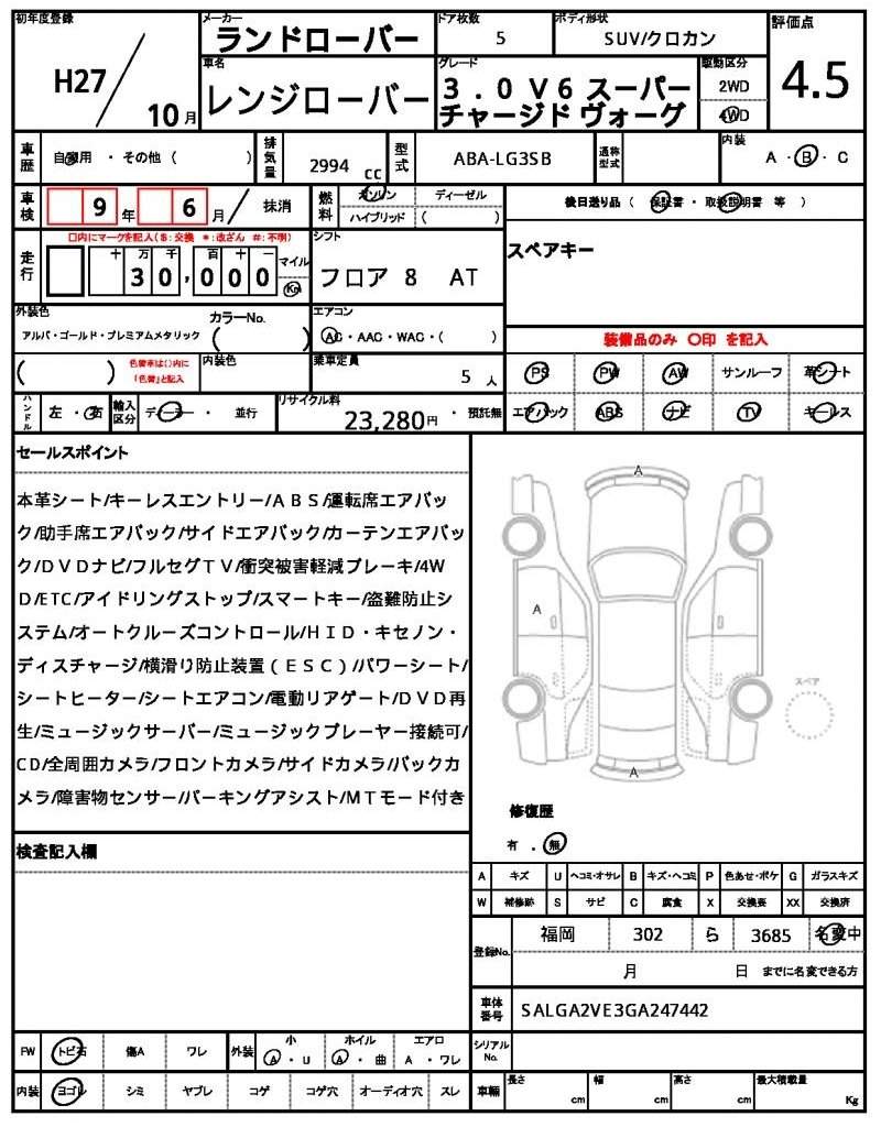 Ref:AUX-20294435 LAND ROVER RANGE ROVER 2015 - Image 20