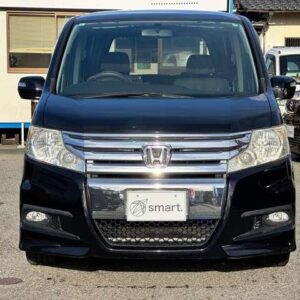 2009 Honda Stepwagon black gasoline used car Japan export