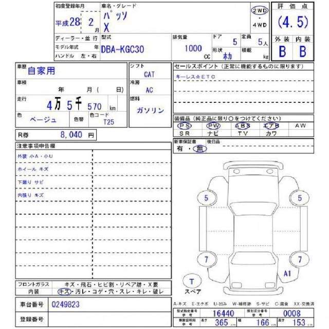 Ref:AUX-20330420 TOYOTA PASSO 2016 - Image 11