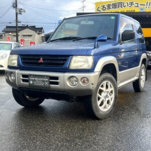 1998 Mitsubishi Pajero Mini blue gasoline used car Japan export