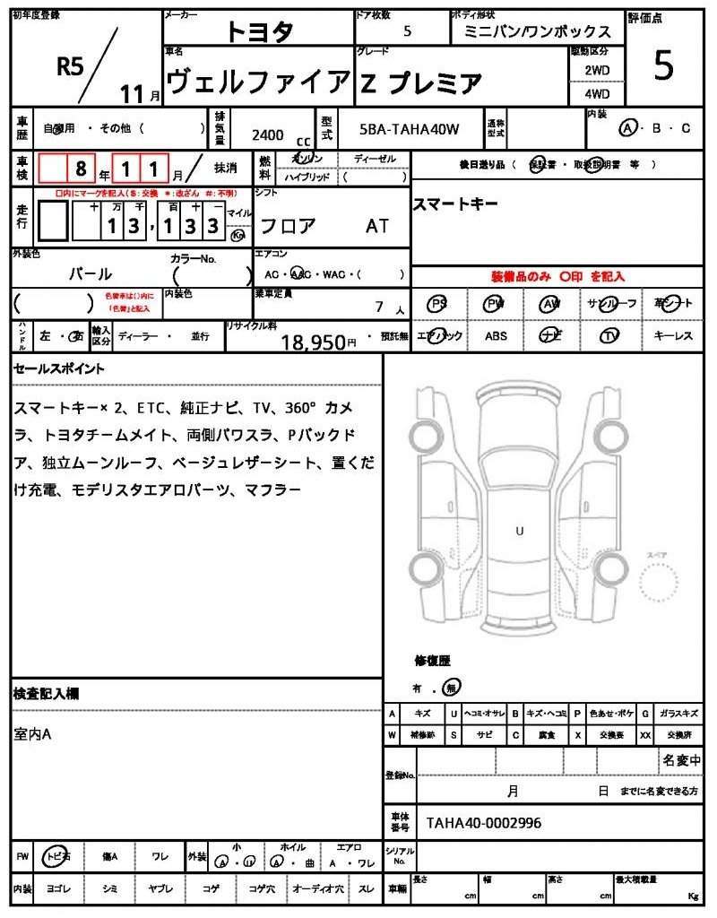 Ref:AUX-20395346 TOYOTA VELLFIRE 2023 - Image 6