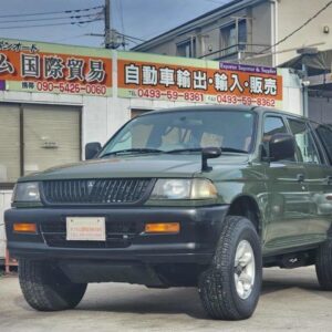 1997 Mitsubishi Challenger blue gasoline used car Japan export