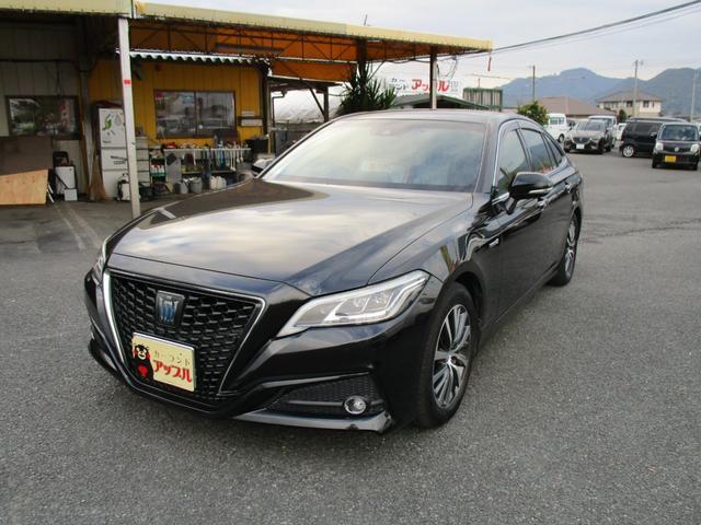 Ref:AUX-20464607 TOYOTA CROWN HYBRID 2019 1 2019 Toyota Crown Hybrid black hybrid used car Japan export