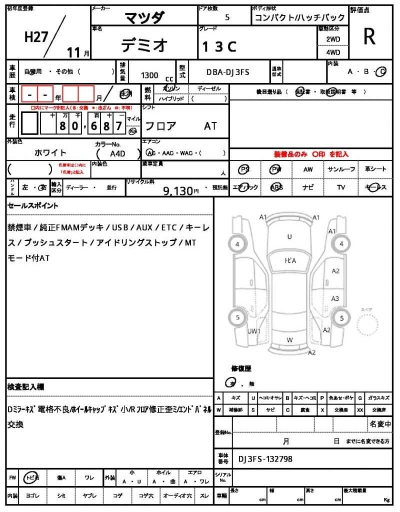 Ref:AUX-20469213 MAZDA DEMIO 2015 - Image 10