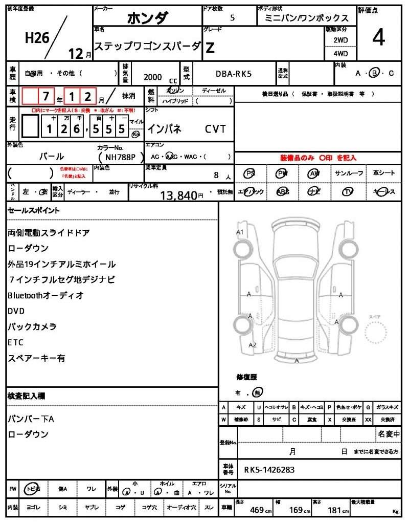 Ref:AUX-20489612 HONDA STEPWAGON SPADA 2014 - Image 21