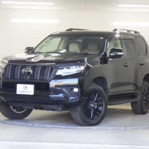 2023 Toyota Land Cruiser Prado black gasoline used car Japan export