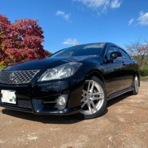 2012 Toyota Crown black gasoline used car Japan export