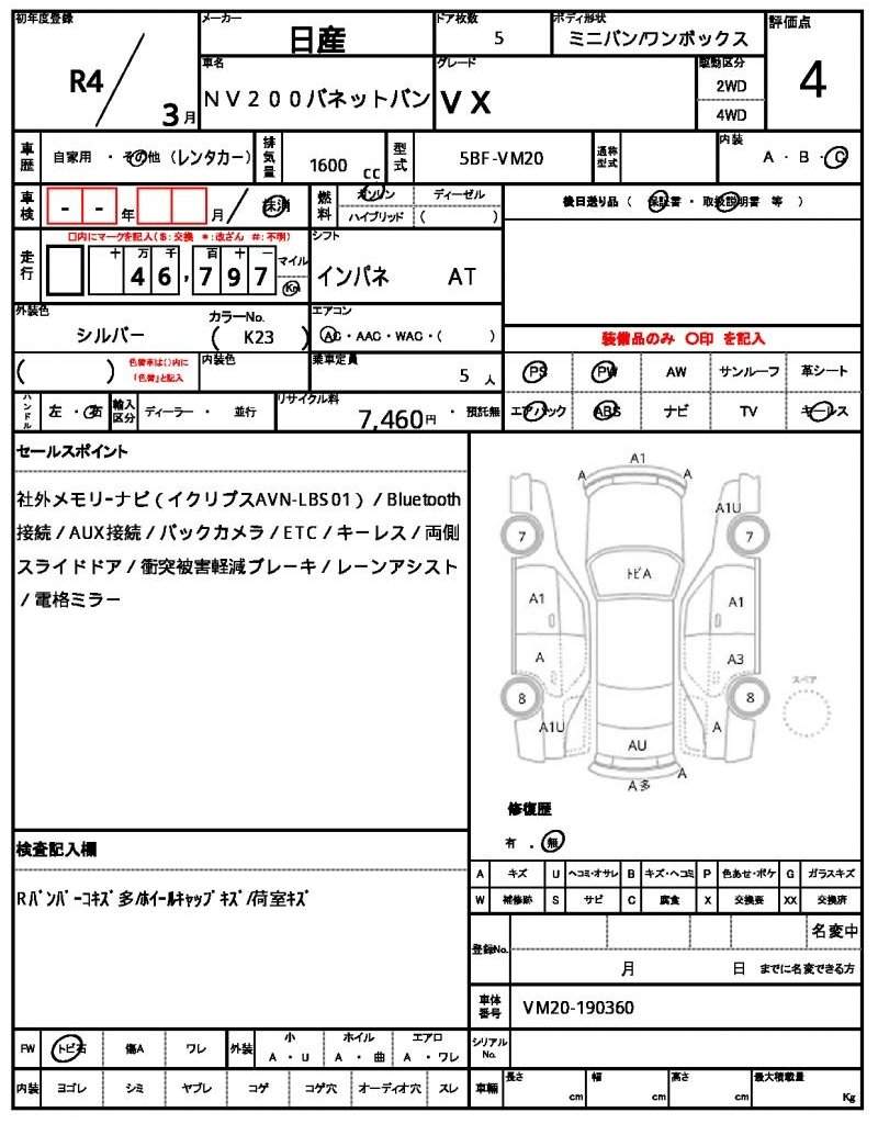 Ref:AUX-20591070 NISSAN NV200 VANETTE VAN 2022 - Image 10