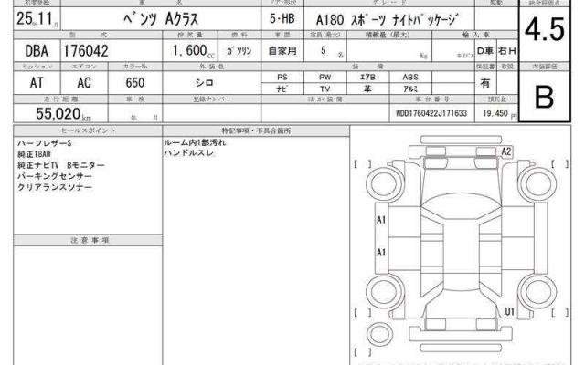 Ref:AUX-20608486 MERCEDES BENZ A-CLASS 2013 - Image 7